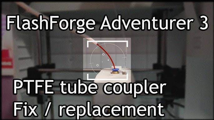 This image shows a close up of a FlashForge Adventurer 3 printers Bowden tube coupler.