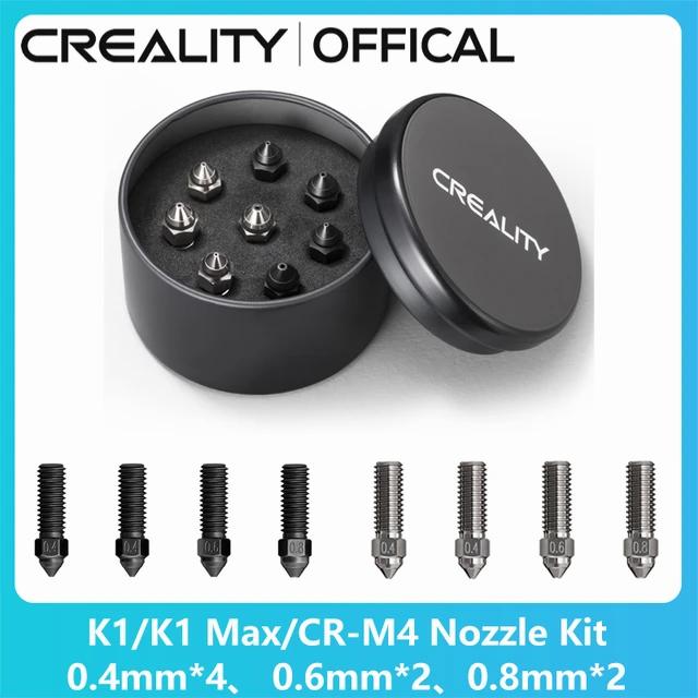 A set of nozzles for 3D printers, including four 0.4mm nozzles, two 0.6mm nozzles, and two 0.8mm nozzles.