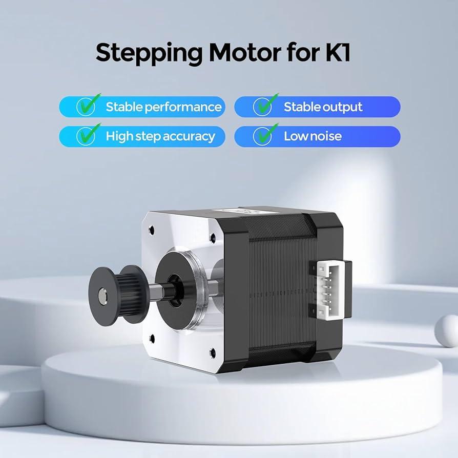 Stepper motor for K1 with stable performance, stable output, high step accuracy, and low noise.