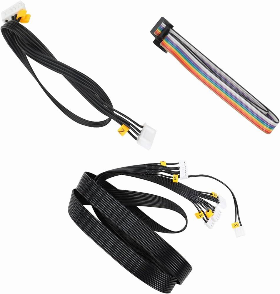 Stepper motor cable, flat cable and ribbon cable for 3D printer.