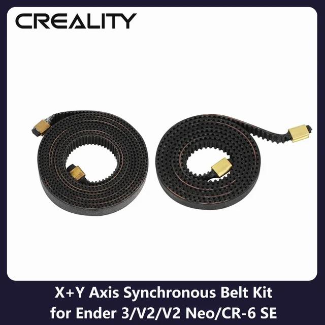 A product image of a black synchronous belt kit for the Creality Ender 3/V2/V2 Neo/CR-6 SE 3D printers.
