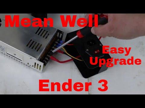 A power supply upgrade for the Creality Ender 3 3D printer.