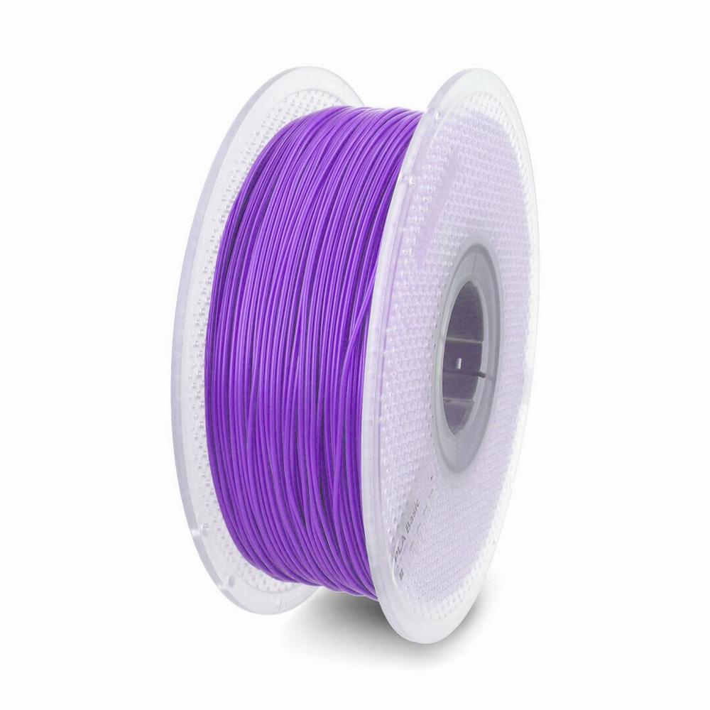 A spool of purple filament for 3D printing.