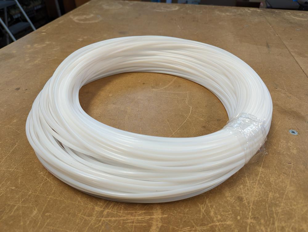 A coil of white tubing.