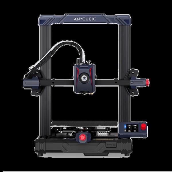 The image shows an Anycubic Kobra 3D printer, which is an entry-level 3D printer with a build volume of 220 x 220 x 250 mm.