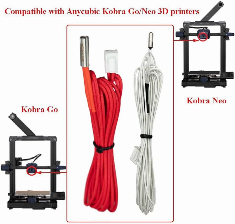 Extension cable compatible with Anycubic Kobra Go and Kobra Neo 3D printers.
