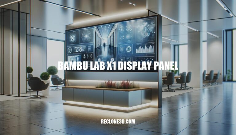 Discover the Bambu Lab X1 Display Panel