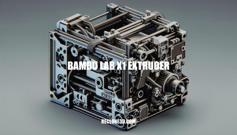 Revolutionizing 3D Printing with the Bambu Lab X1 Extruder
