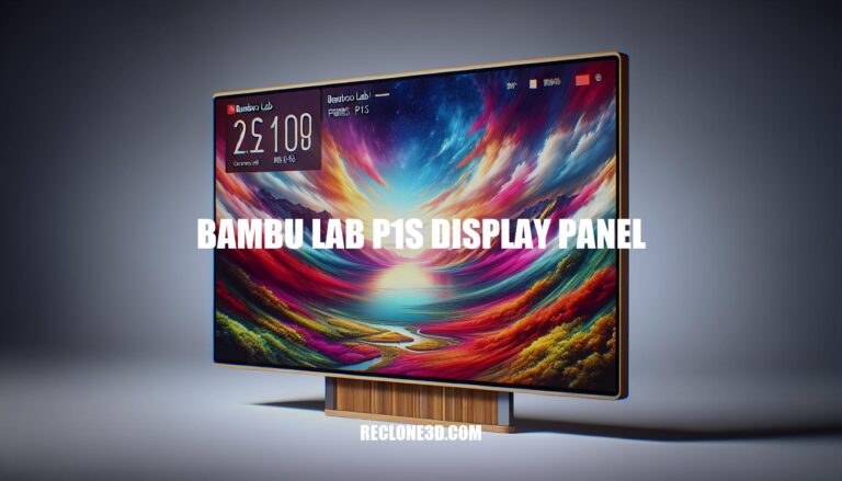 The Ultimate Guide to Bambu Lab P1S Display Panel